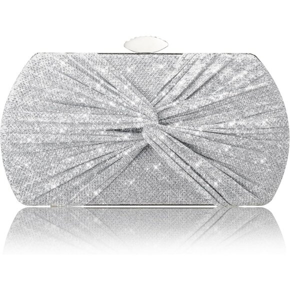 Glitter Sparkly Clutch Purse for Women Wedding & Evening Handbag with Detachaled - Picture 1 of 6